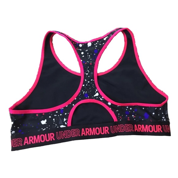 UNDER ARMOUR Girls size Y XL HEAT GEAR PAINT SPLATTERED SPORTS BRA - Picture 2 of 3